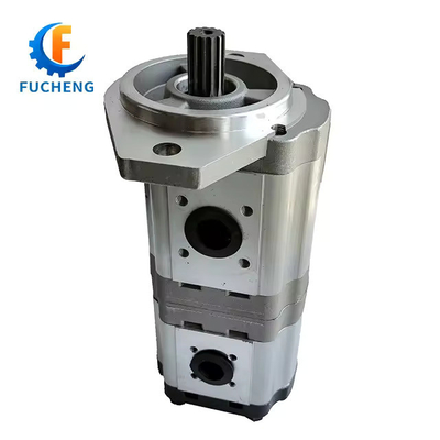 Pompes à engrenages hydrauliques en aluminium standard de 20 cc, double pompe pour machines de Fucheng