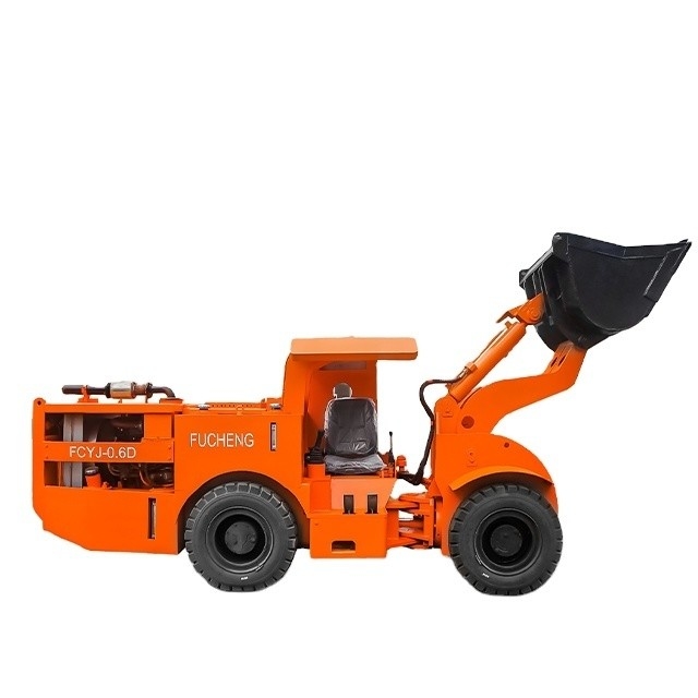 FUCHENG 0,6 m3 / 0,75 yd3 Chargeur minier sous-terrain à moteur diesel articulé LHD pour l'exploitation minière