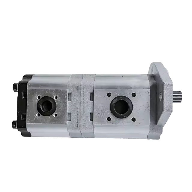 Pompes à engrenages hydrauliques en aluminium standard de 20 cc, double pompe pour machines de Fucheng